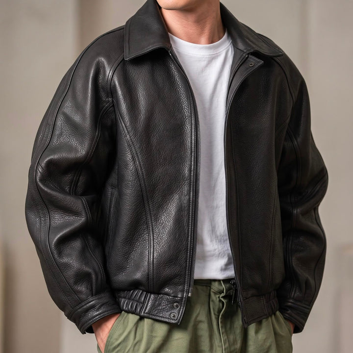 Marco Leather Zip Moto Jacket