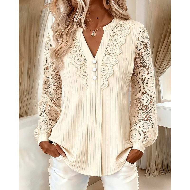 Winnifred Lace Trim Blouse