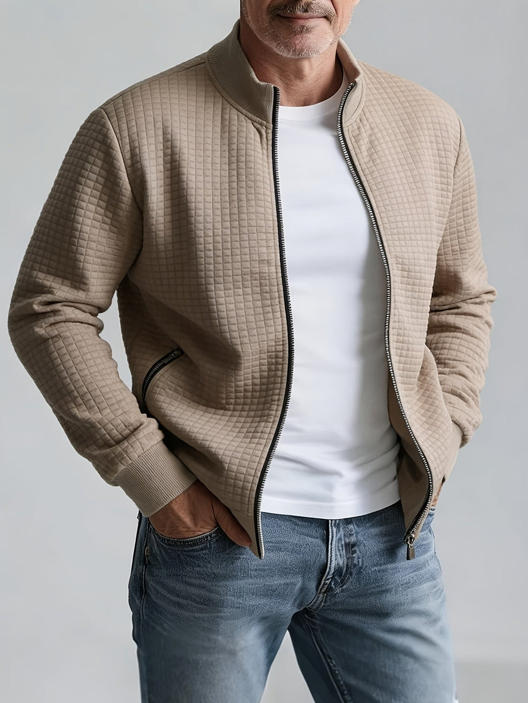 Evander Stand-Collar Zip Jacket