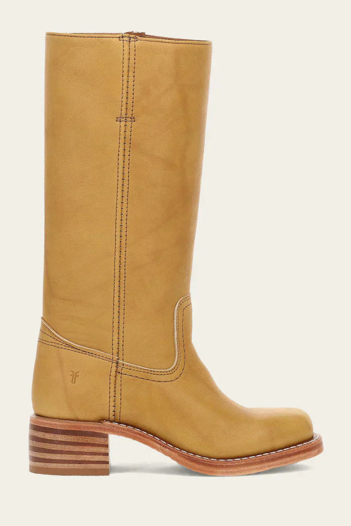 Eleanora Stacked Leather Heel Boot