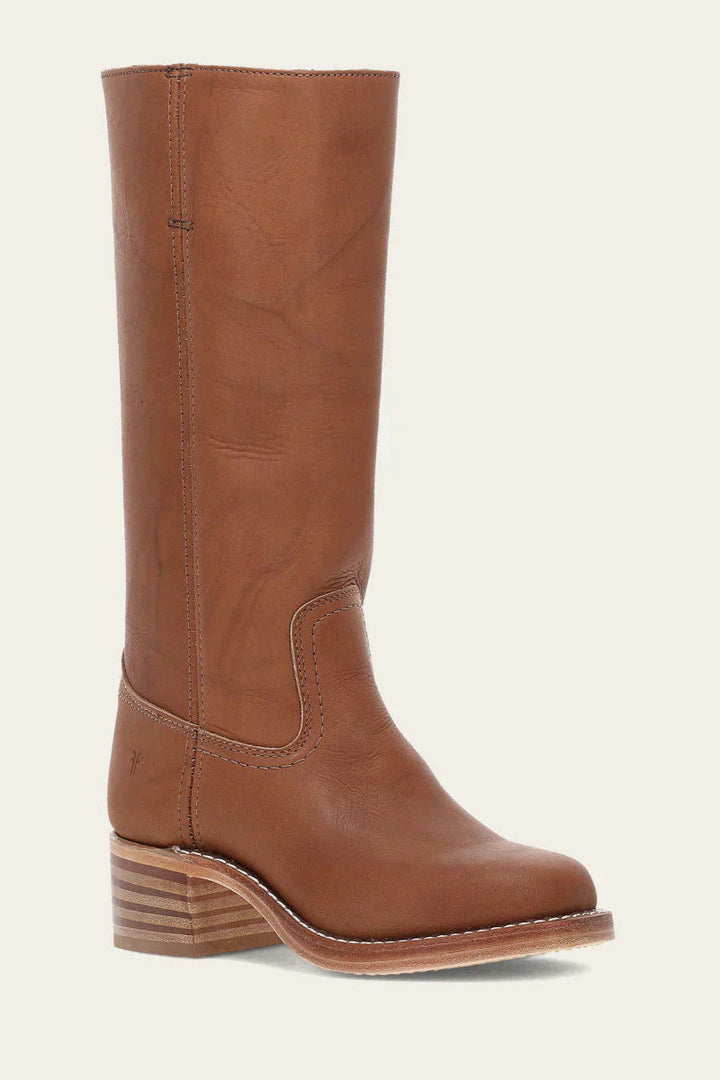 Eleanora Stacked Leather Heel Boot