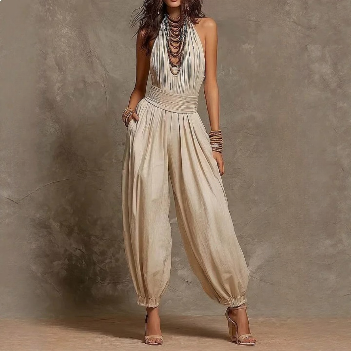 Dorian Draped Halter Jumpsuit