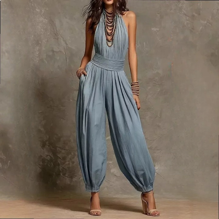 Dorian Draped Halter Jumpsuit