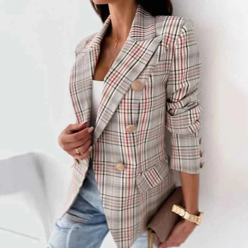 Rihana Tailored Plaid Blazer