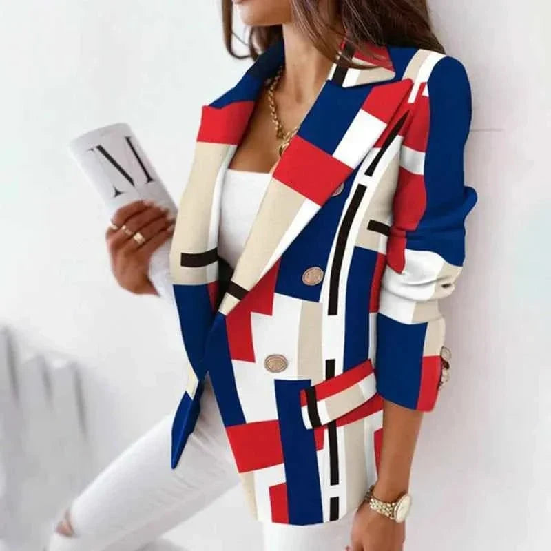Fallon Tailored Plaid Blazer