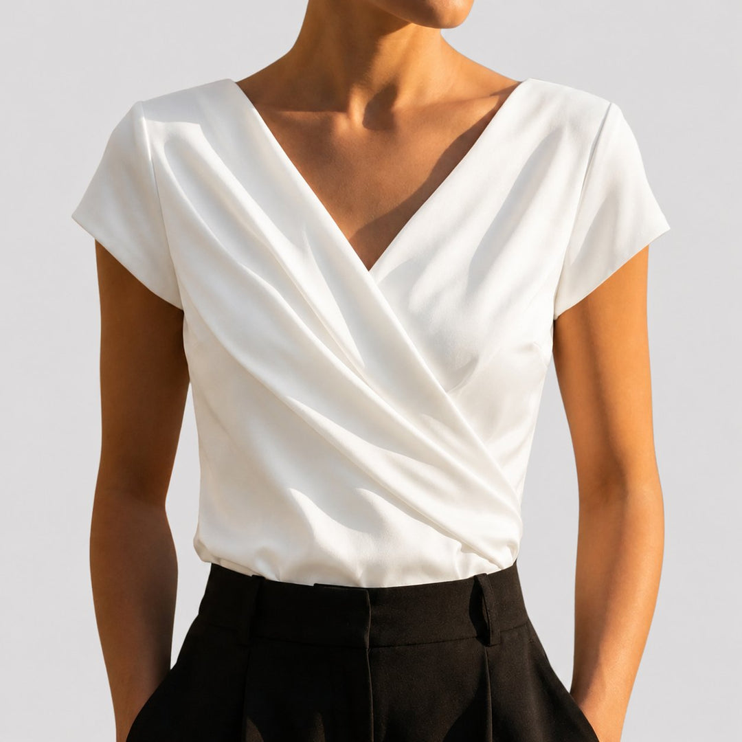 Oriana Wrap Front Blouse