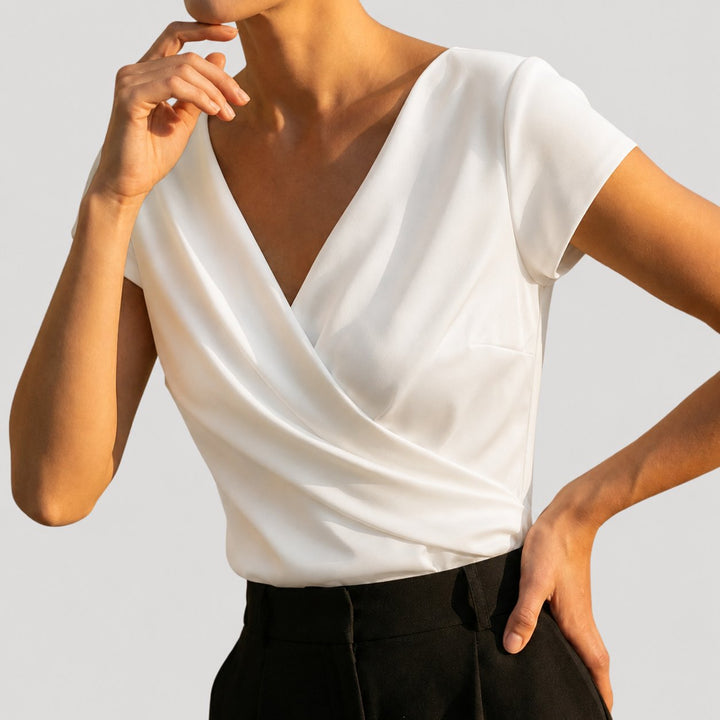 Oriana Wrap Front Blouse