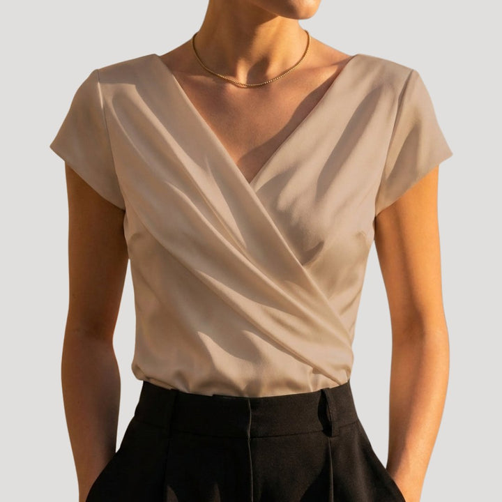 Oriana Wrap Front Blouse