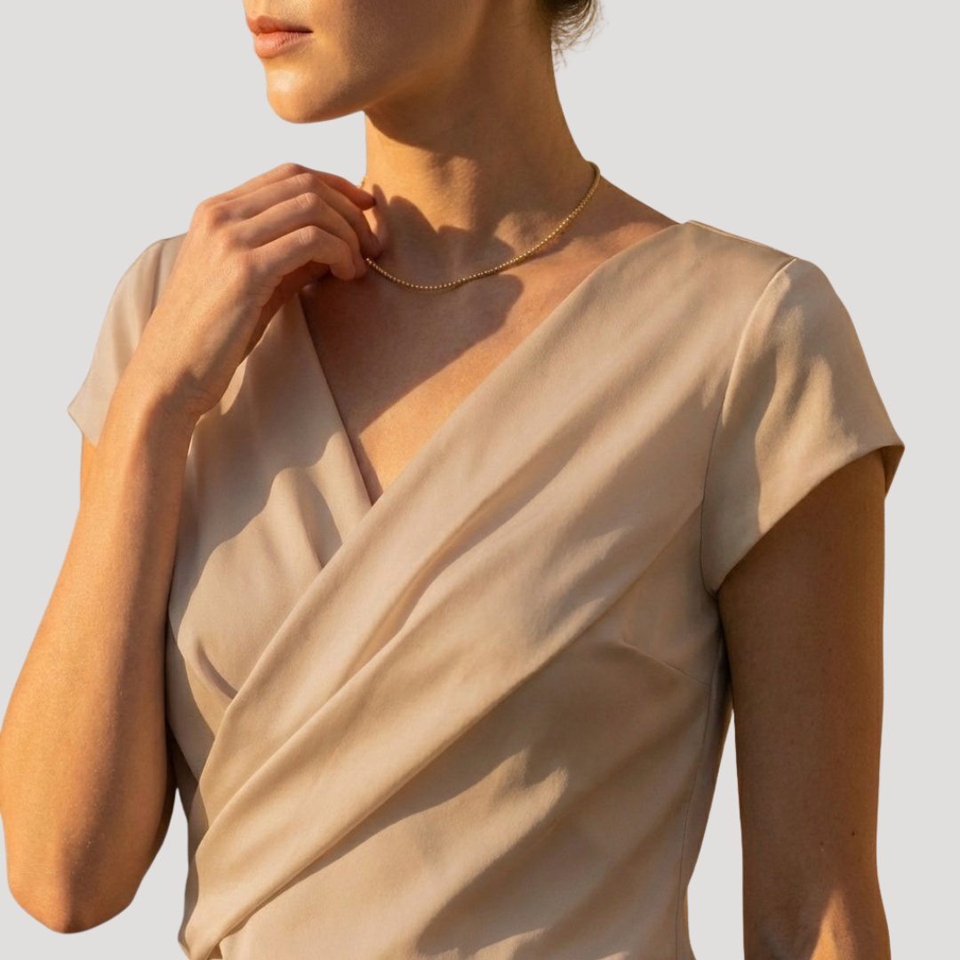 Oriana Wrap Front Blouse