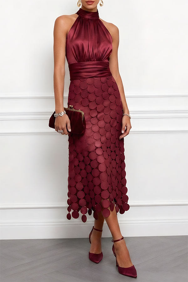 Emilia Halter Neck Midi Dress