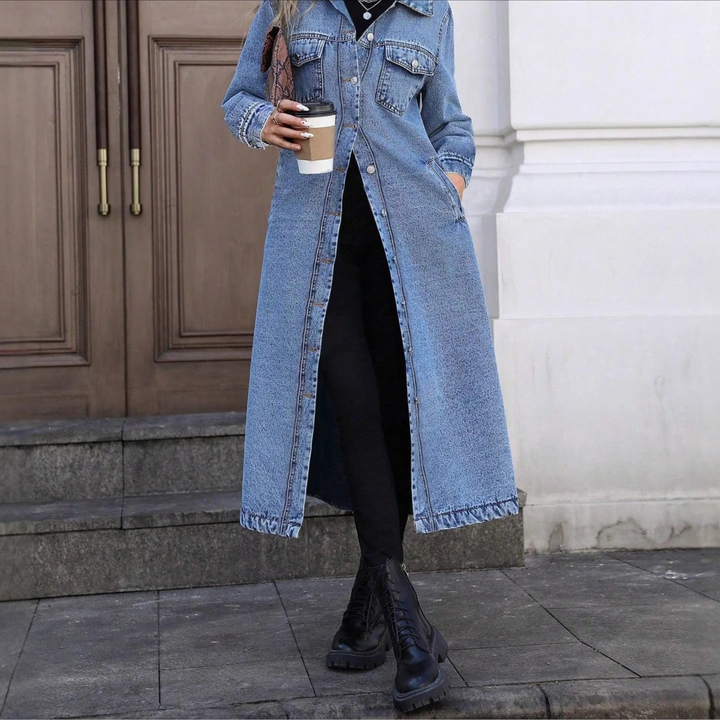 Everly Long Denim Coat