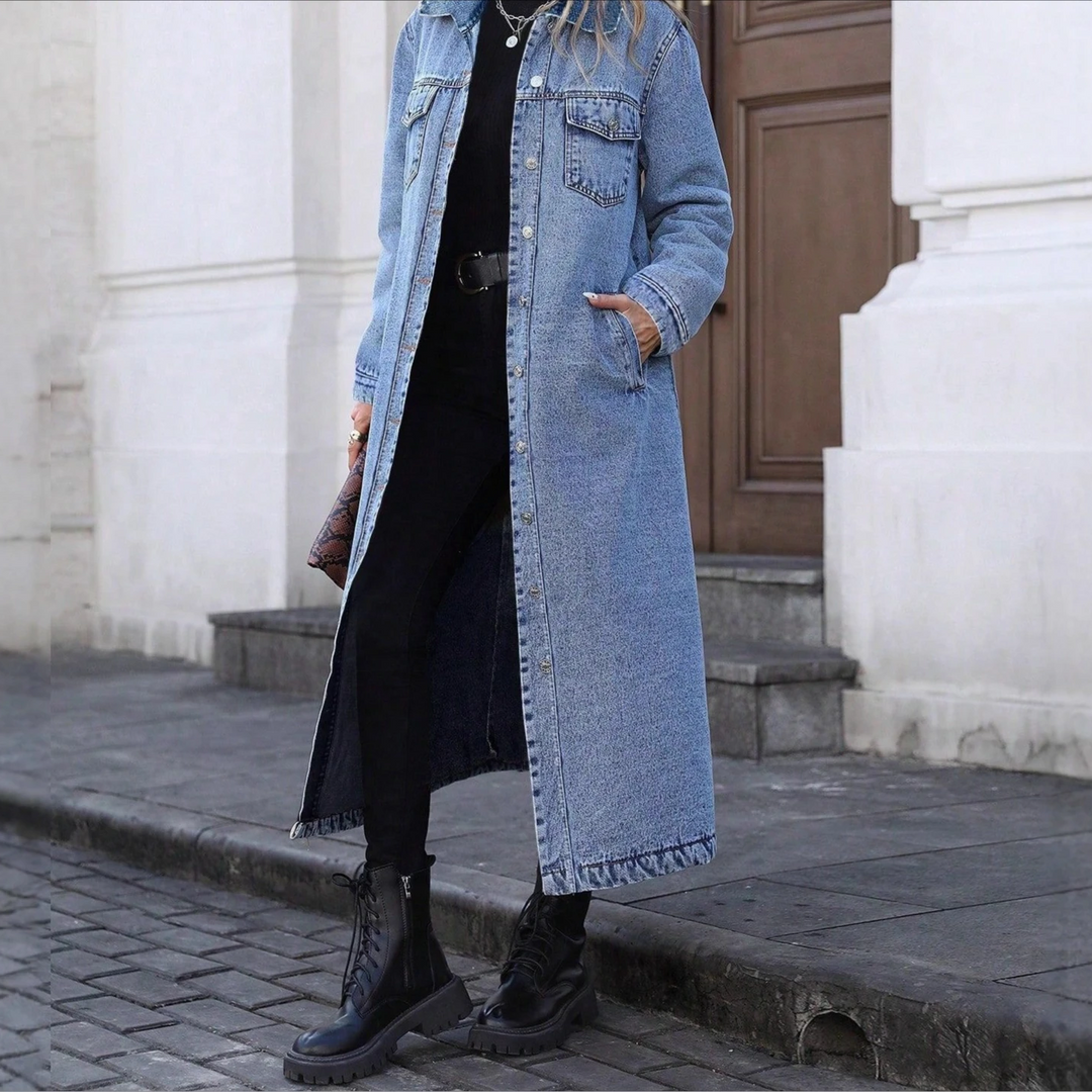 Everly Long Denim Coat