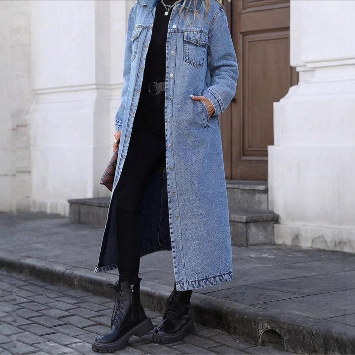 Everly Long Denim Coat