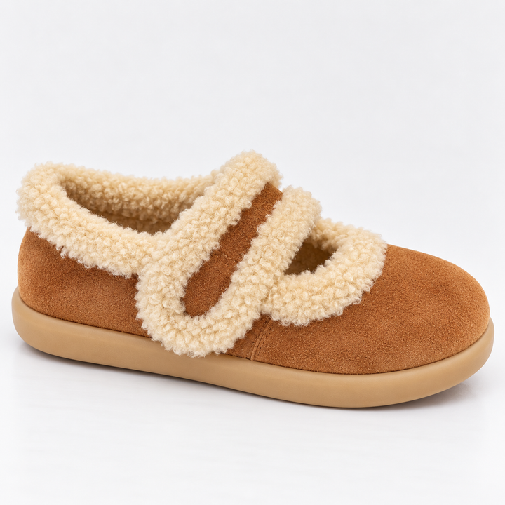 Nerissa Warm Fur Suede Slippers