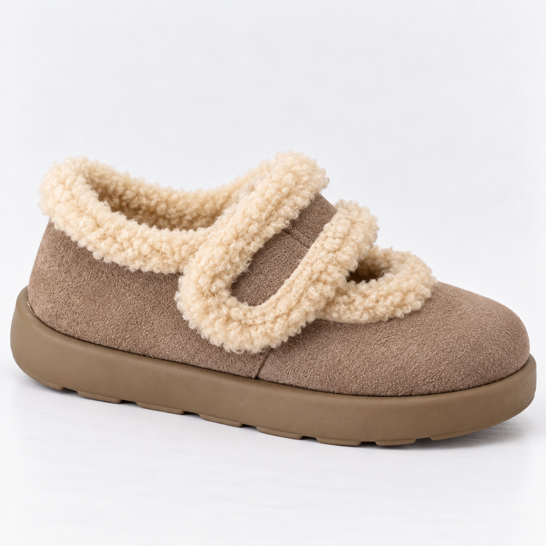 Nerissa Warm Fur Suede Slippers
