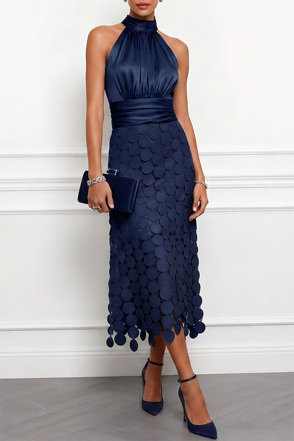Emilia Halter Neck Midi Dress