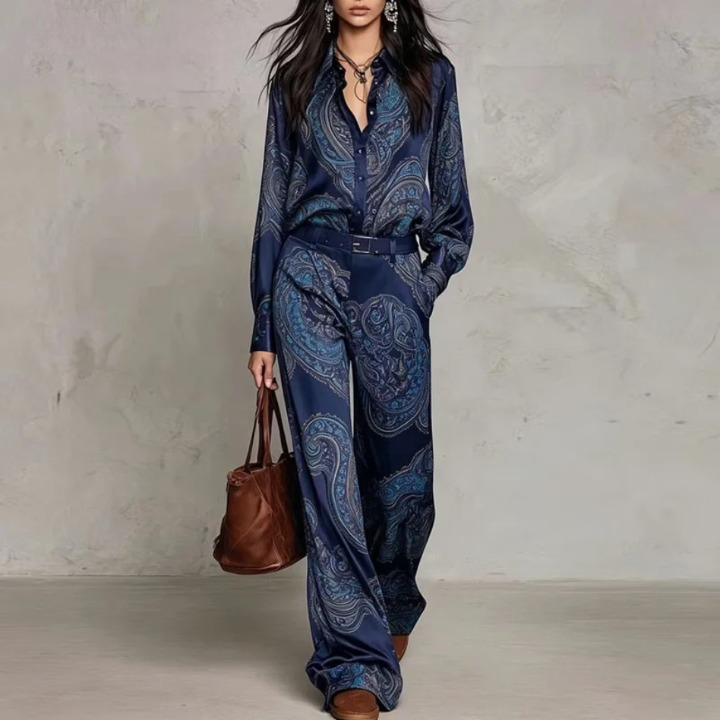 Rosalind Paisley Print Two Piece Set