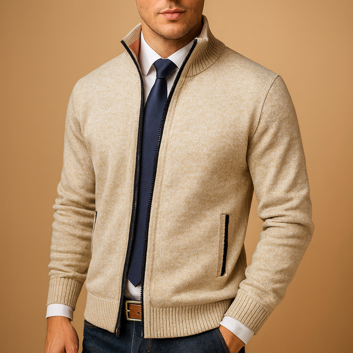 Henry Zip-Up Cardigan Sweater