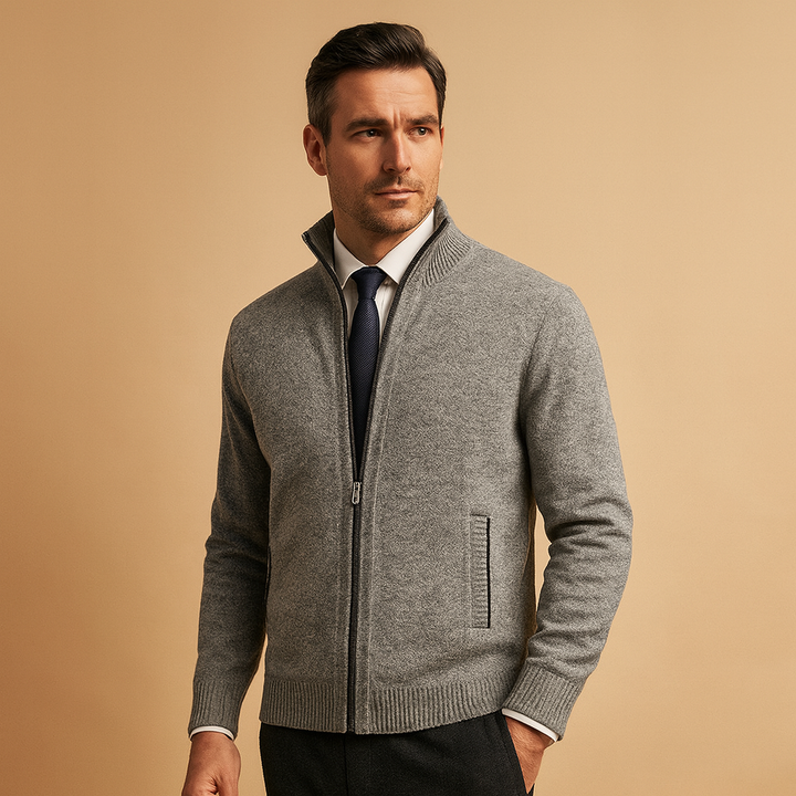 Henry Zip-Up Cardigan Sweater