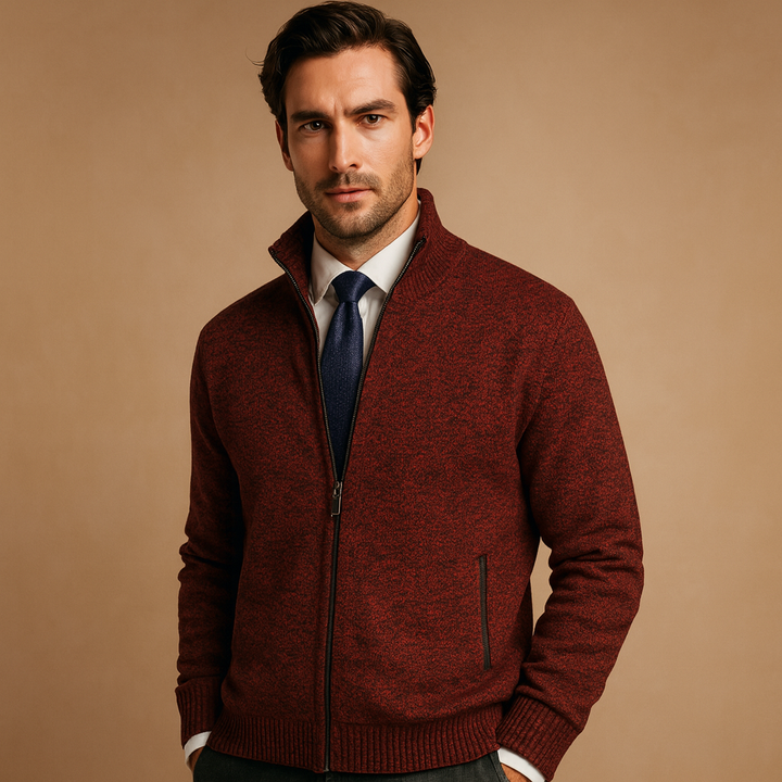 Henry Zip-Up Cardigan Sweater