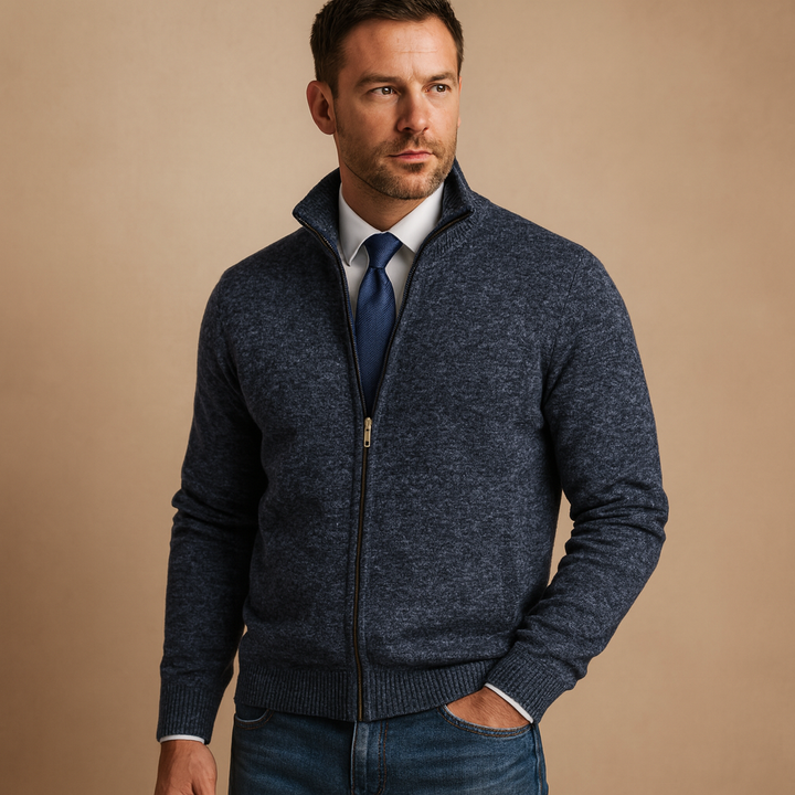 Henry Zip-Up Cardigan Sweater