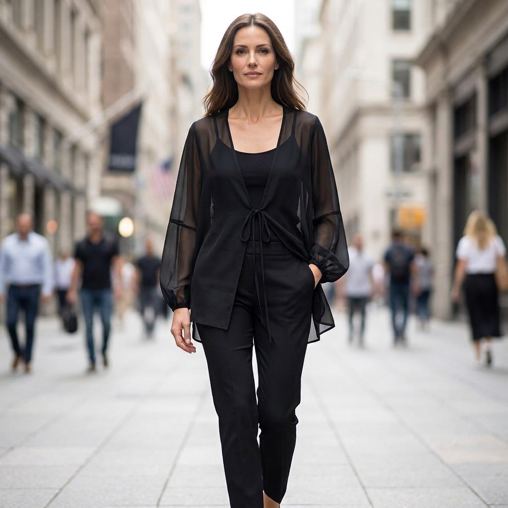 Cecilia Tie Front Chiffon Blouse