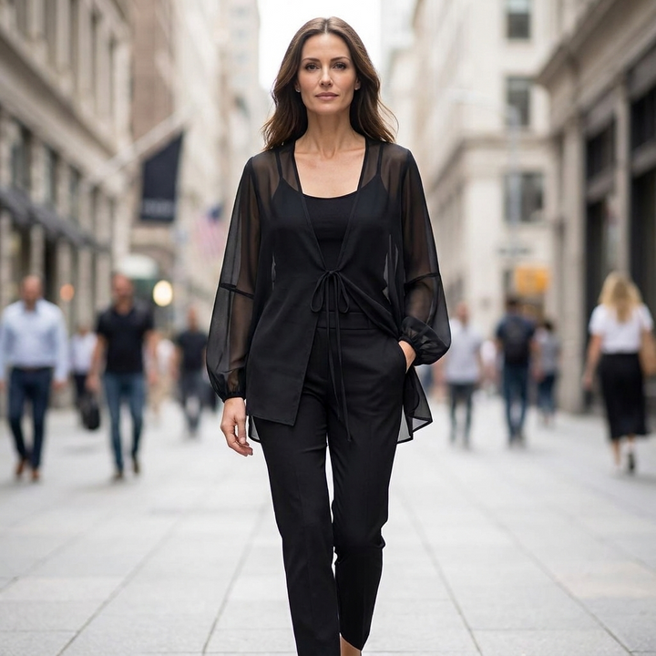 Cecilia Tie Front Chiffon Blouse