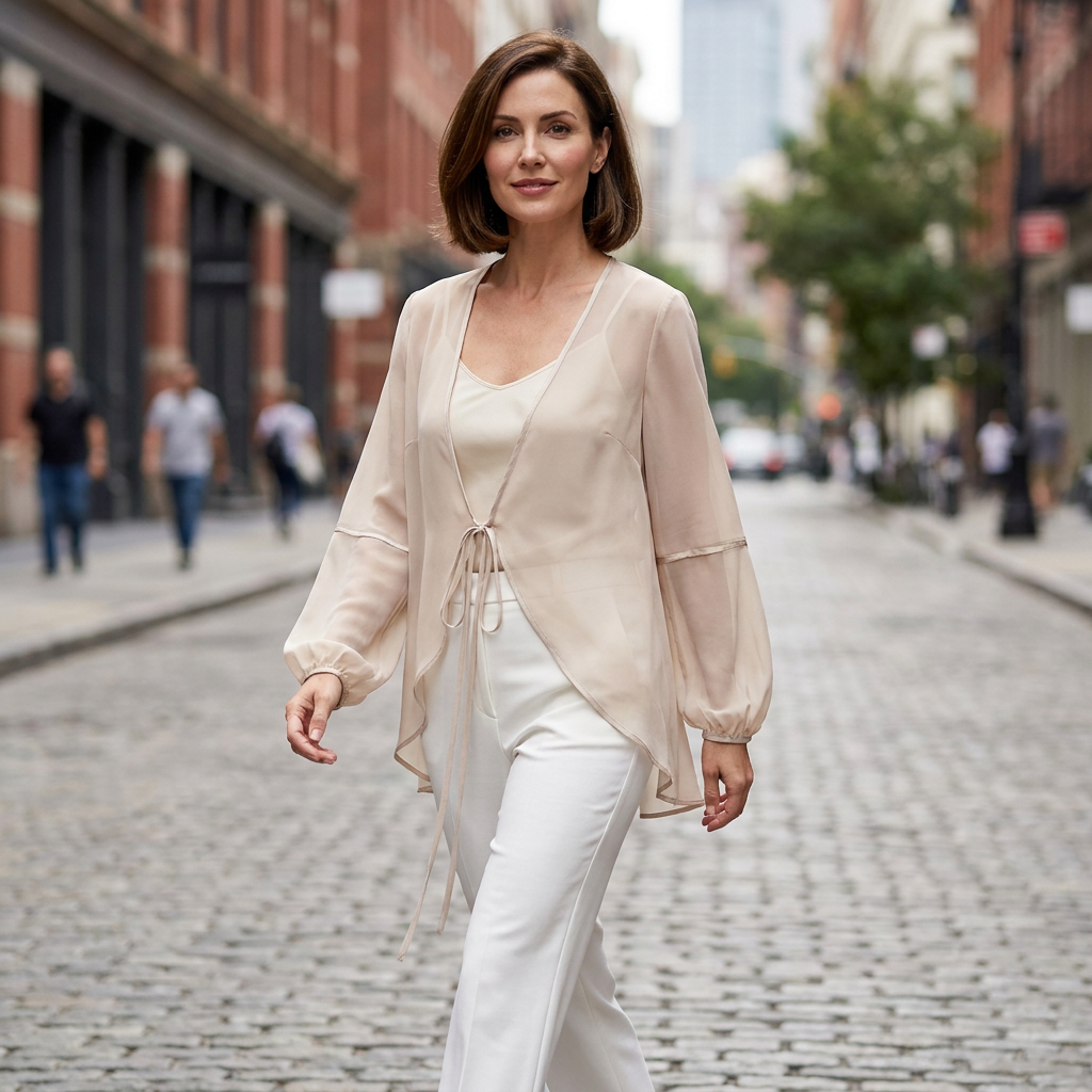 Cecilia Tie Front Chiffon Blouse