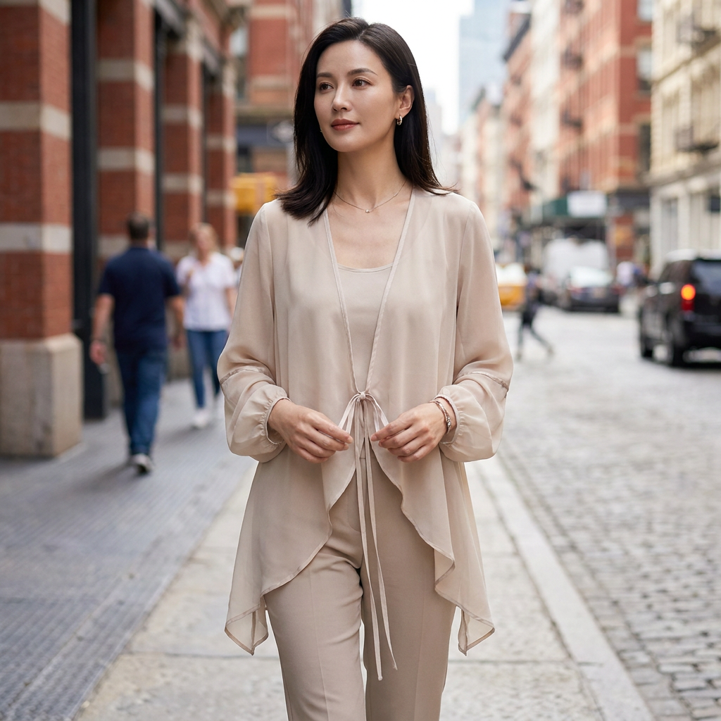 Cecilia Tie Front Chiffon Blouse