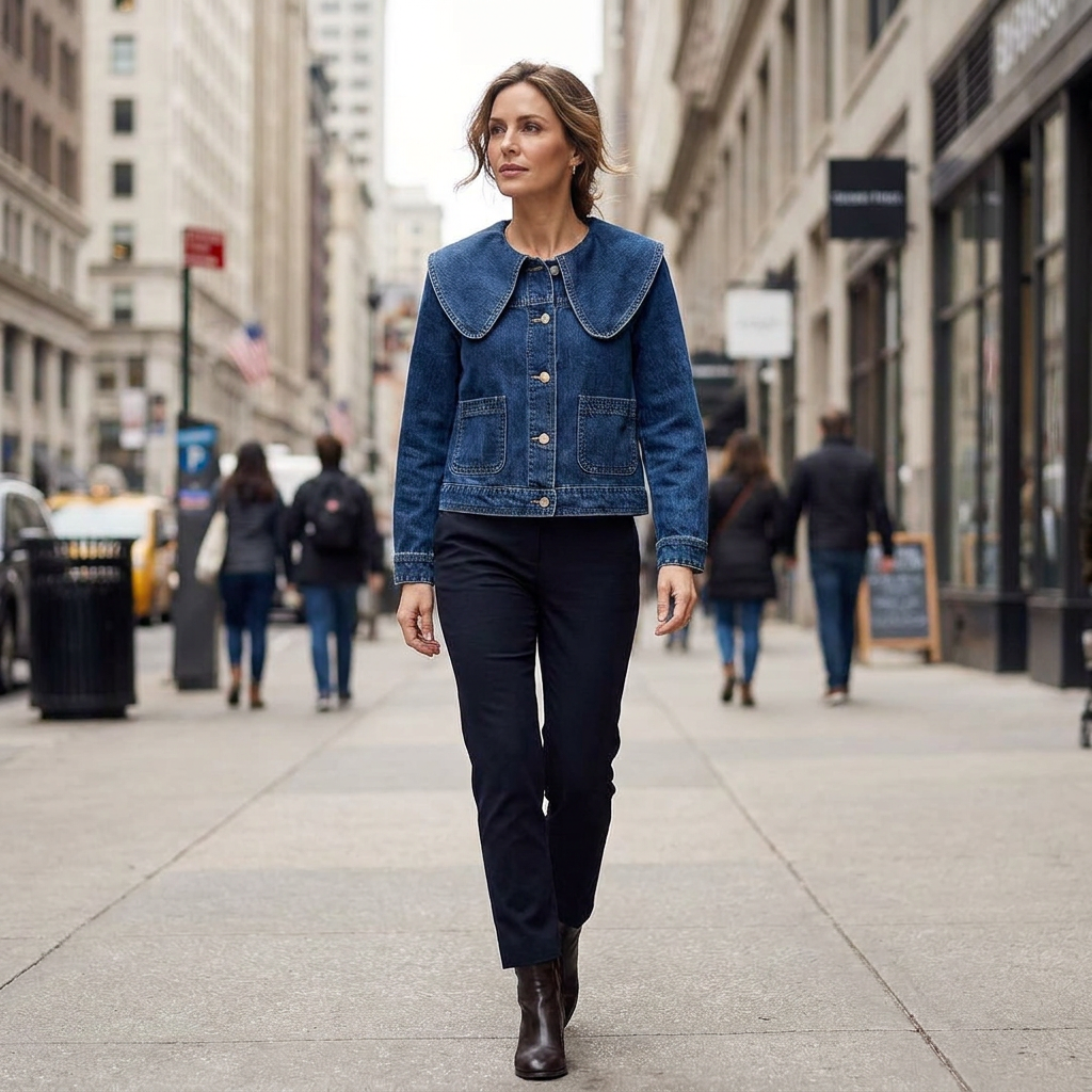 Wyonna Oversized Collar Denim Jacket