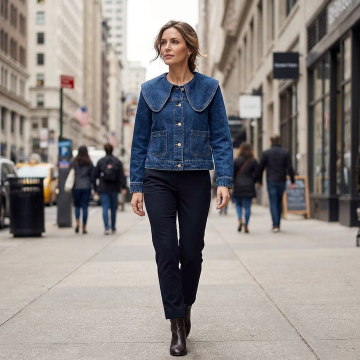 Wyonna Oversized Collar Denim Jacket