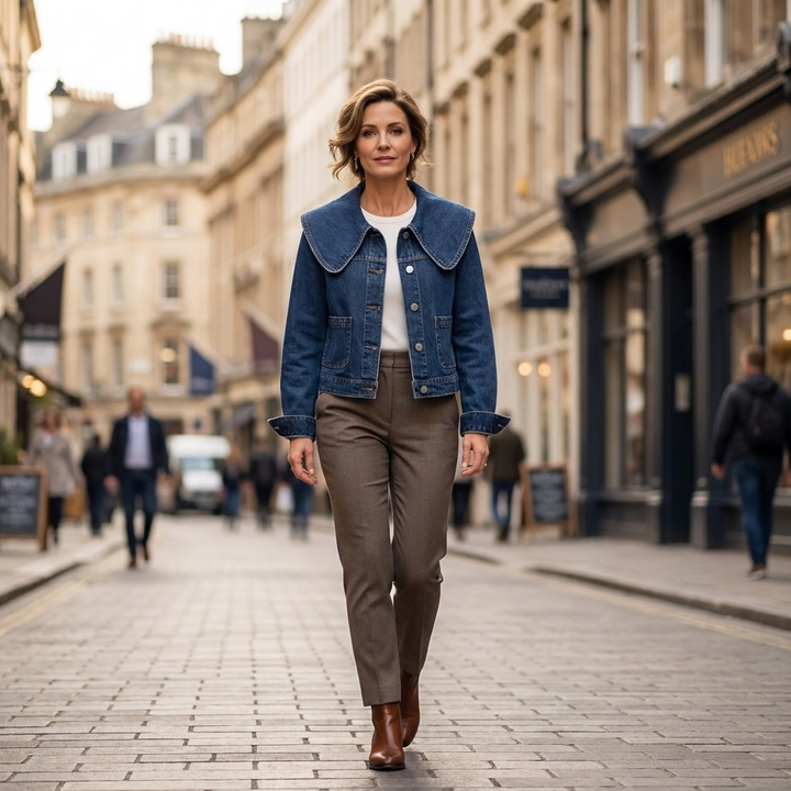 Wyonna Oversized Collar Denim Jacket