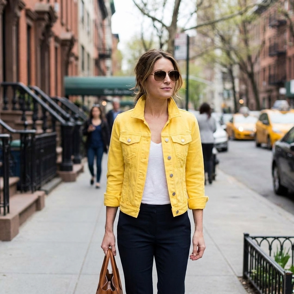 Orleena Cropped Denim Jacket