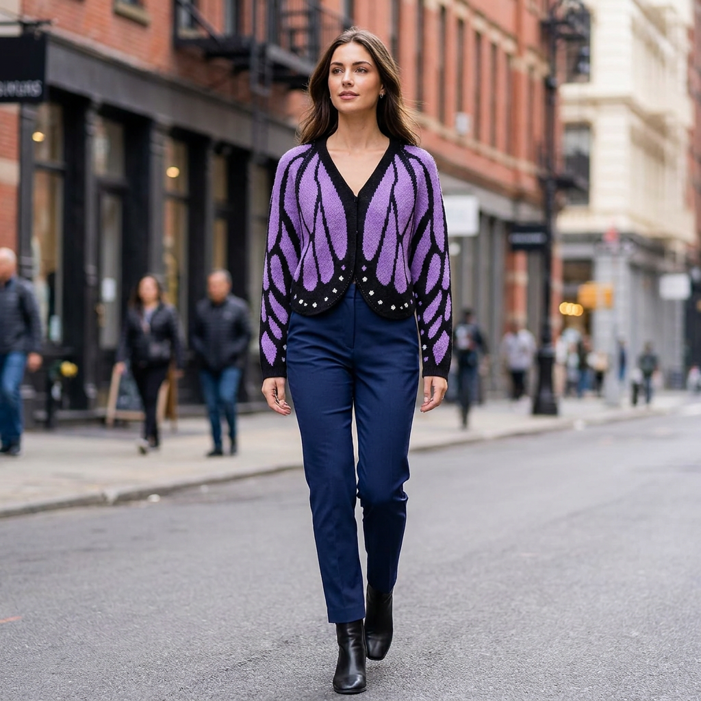 Emery Open Front Butterfly Cardigan