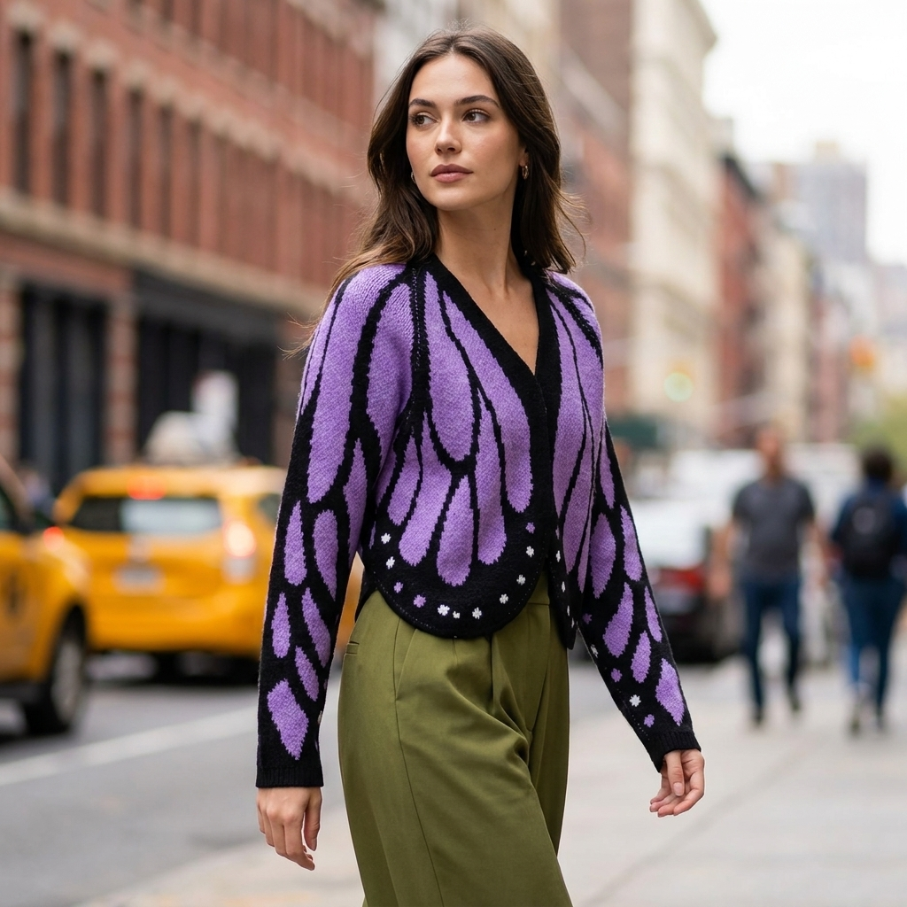 Emery Open Front Butterfly Cardigan