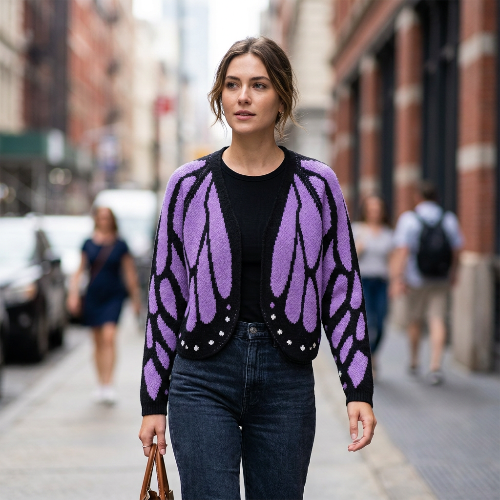 Emery Open Front Butterfly Cardigan