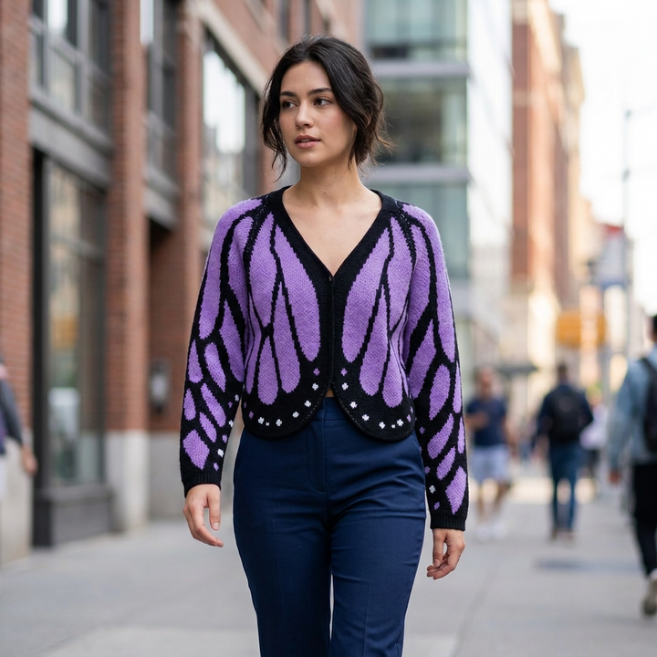 Emery Open Front Butterfly Cardigan