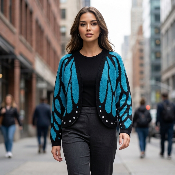Emery Open Front Butterfly Cardigan