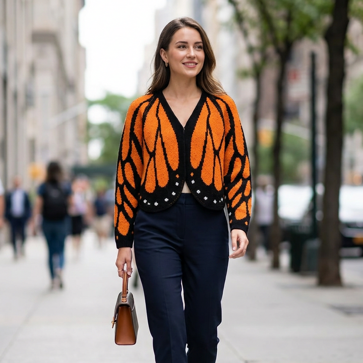 Emery Open Front Butterfly Cardigan