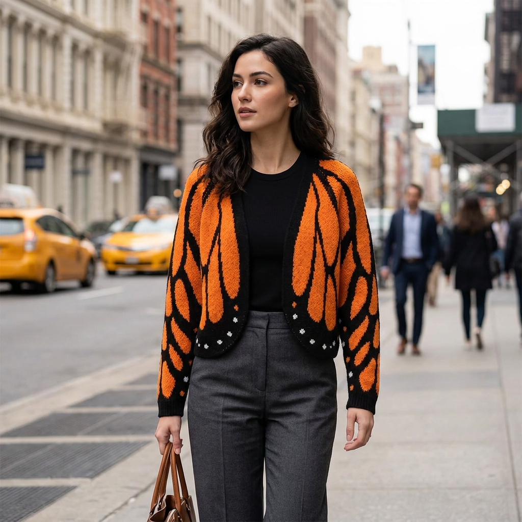 Emery Open Front Butterfly Cardigan