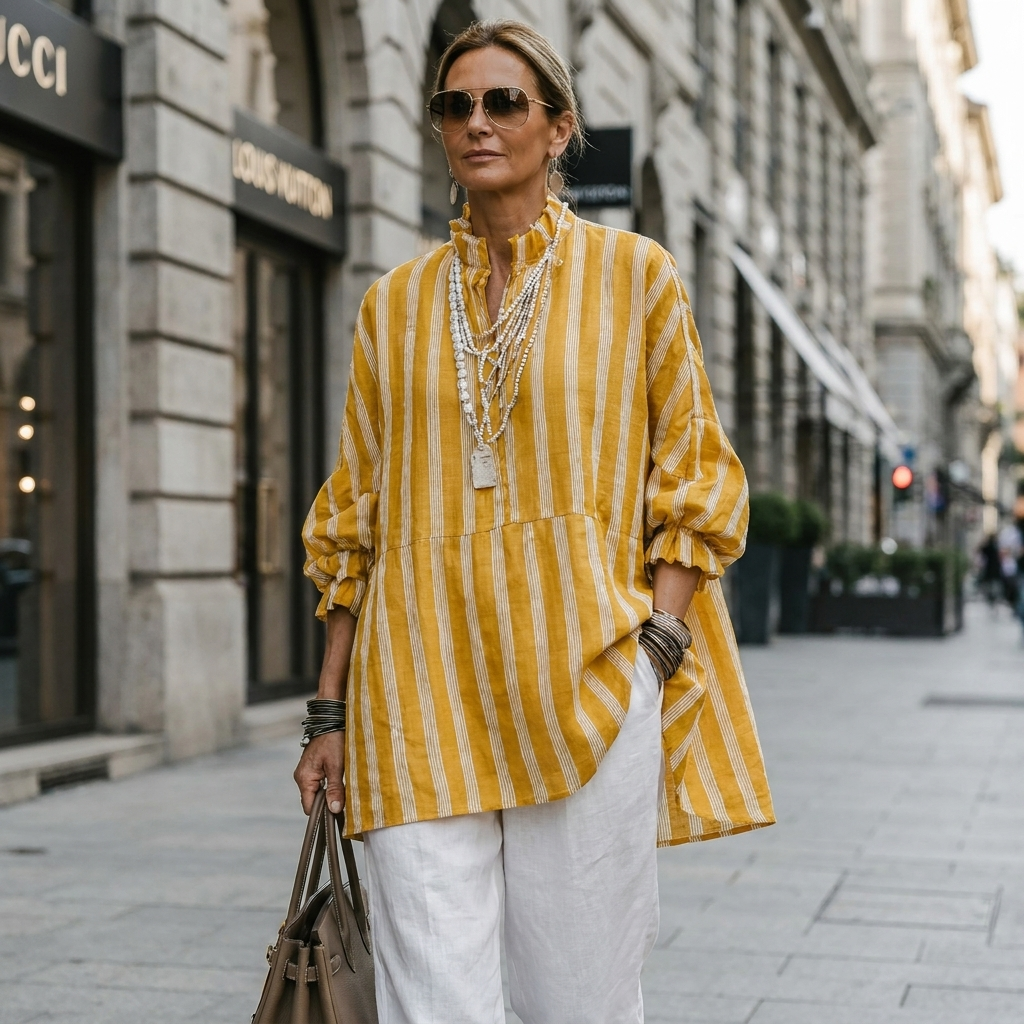 Claire Ruffle Neck Blouse