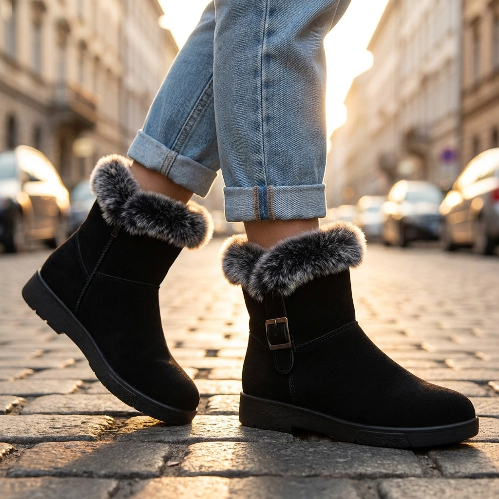 Avendra Fur Ankle Boots