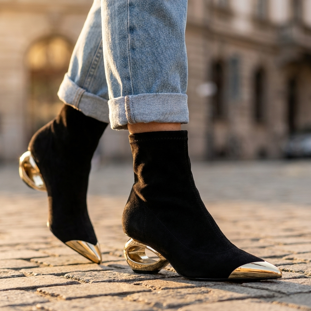 Amelia Hollow Ankle Boots