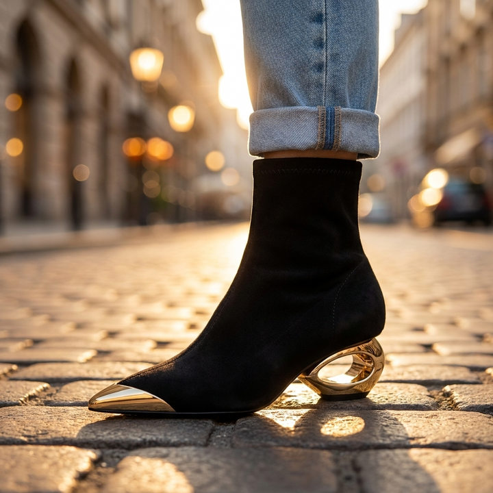 Amelia Hollow Ankle Boots