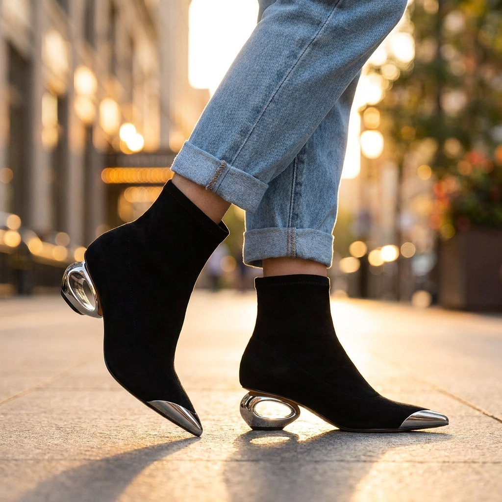 Amelia Hollow Ankle Boots