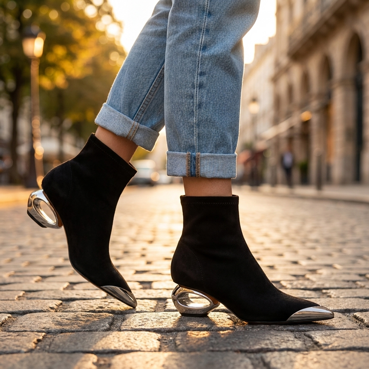 Amelia Hollow Ankle Boots