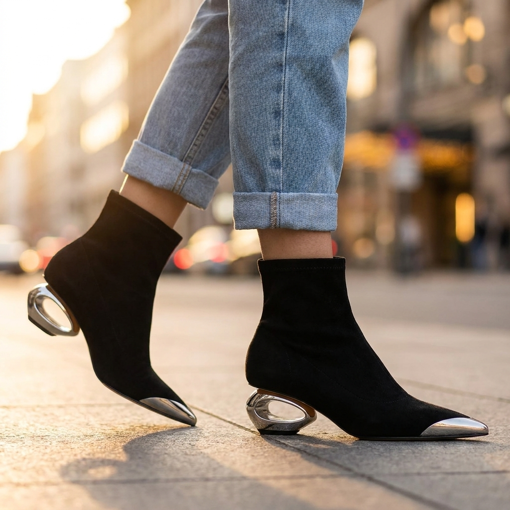 Amelia Hollow Ankle Boots