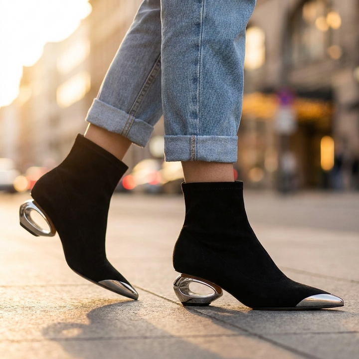 Amelia Hollow Ankle Boots
