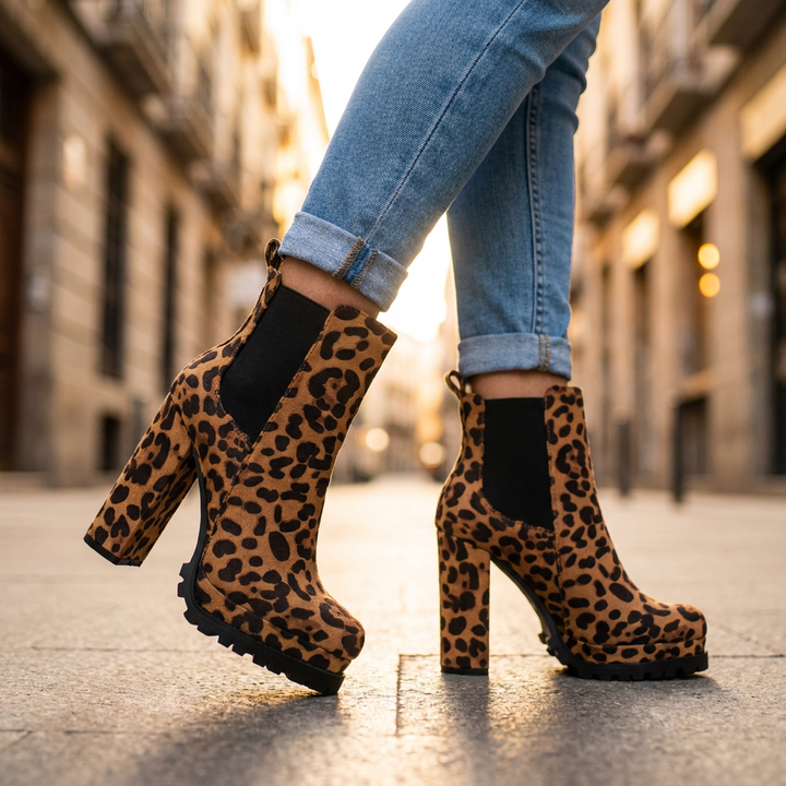 Arya Block Heel Ankle Boots