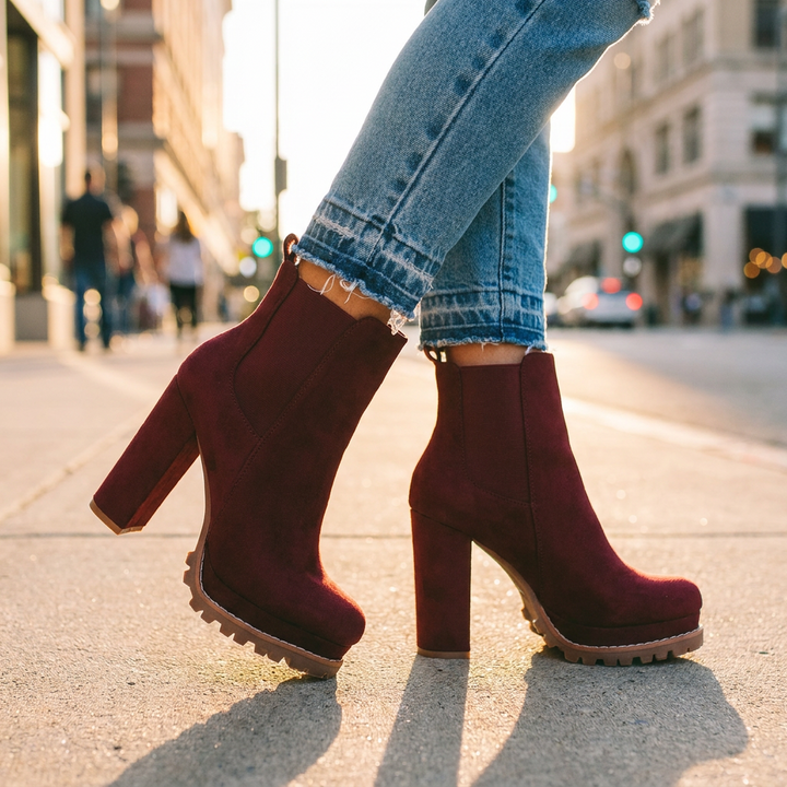 Arya Block Heel Ankle Boots